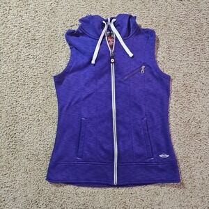 Sims Snowboarding Vest Large Purple‎ Hooded Fleece Ski